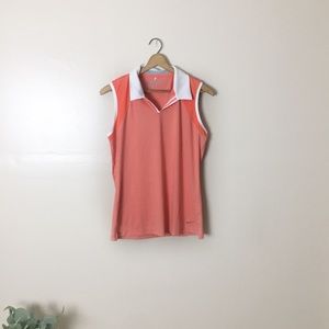 Nike Coral and White Tank Top